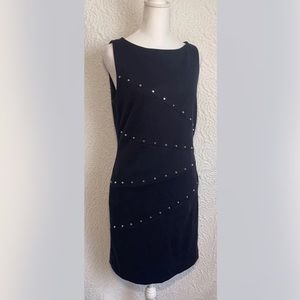 MICHAEL KORS sleeveless professional Studded black sheath dress size 4
